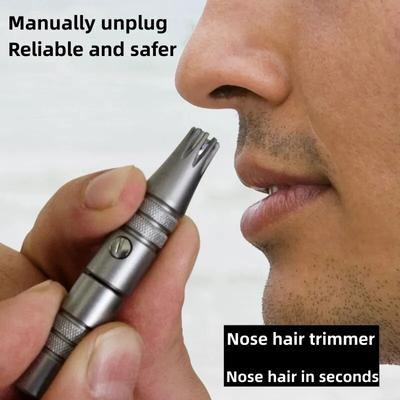 1PC liscio e pulito: Tagliacapelli manuale in acciaio inossidabile per uomo: portatile e lavabile!