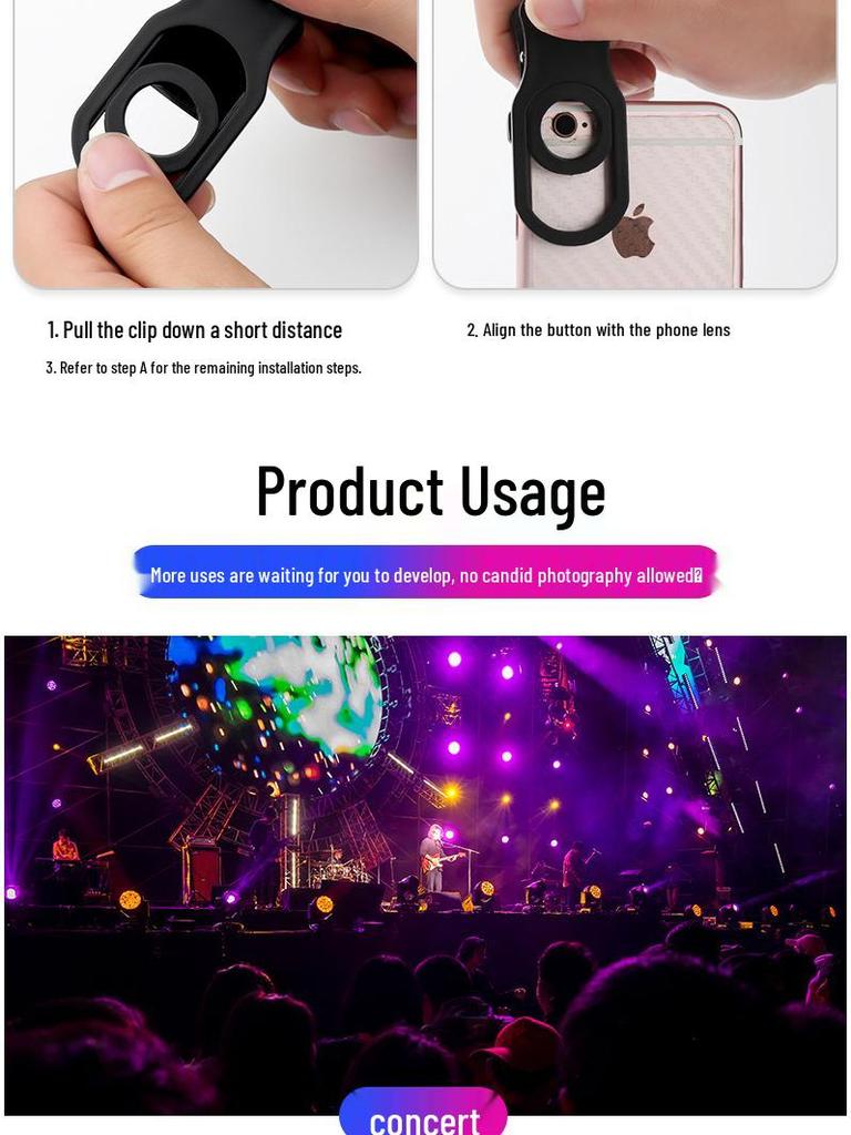 18× HD Mobile Phone Telephoto Lens for Concert & Long-Distance Photography