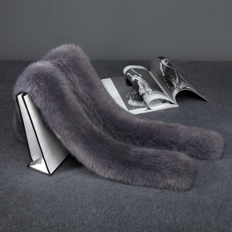 Fashionable and Versatile Fur Long Scarf for Winter Warm Fur Scarf with Fur Collar Imitation Rabbit Fur Fox Fur Ladies Scarf