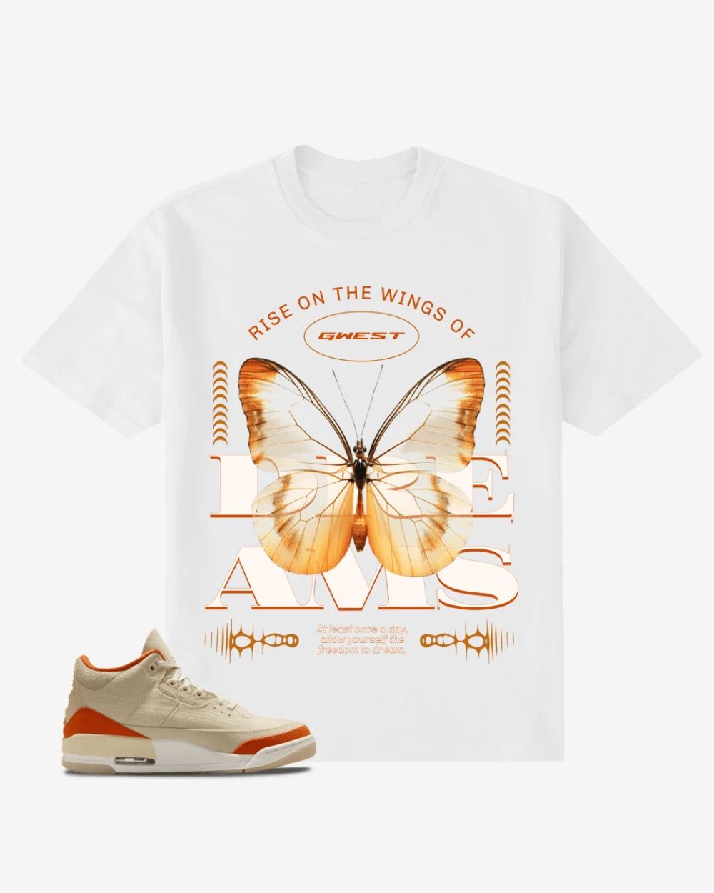 Elegant Butterfly Dream Oversized T-Shirt L
