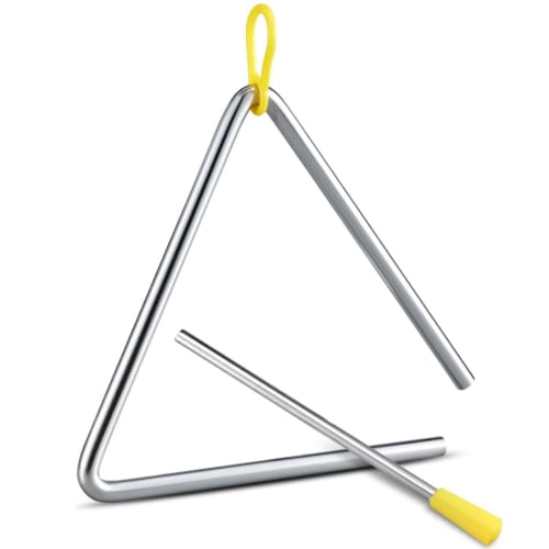 Triangle Percussion Instrument for Kids, Small 5-inch, Perfect for Percussion Performances, Irotono, and Recitals