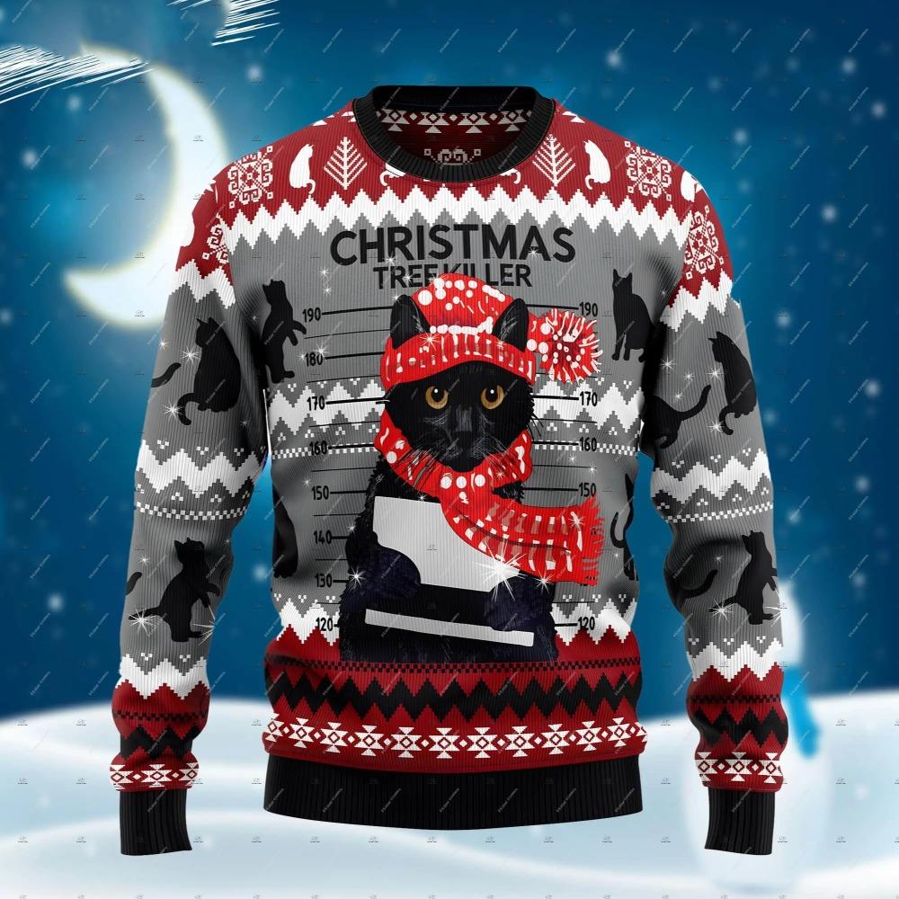 Christmas Cosplay Santa Claus Pet Anime Cartoon Skull Vintage Winter Ugly Sweater 3DPrint Harajuku Pullover Funny Long Sleeves X