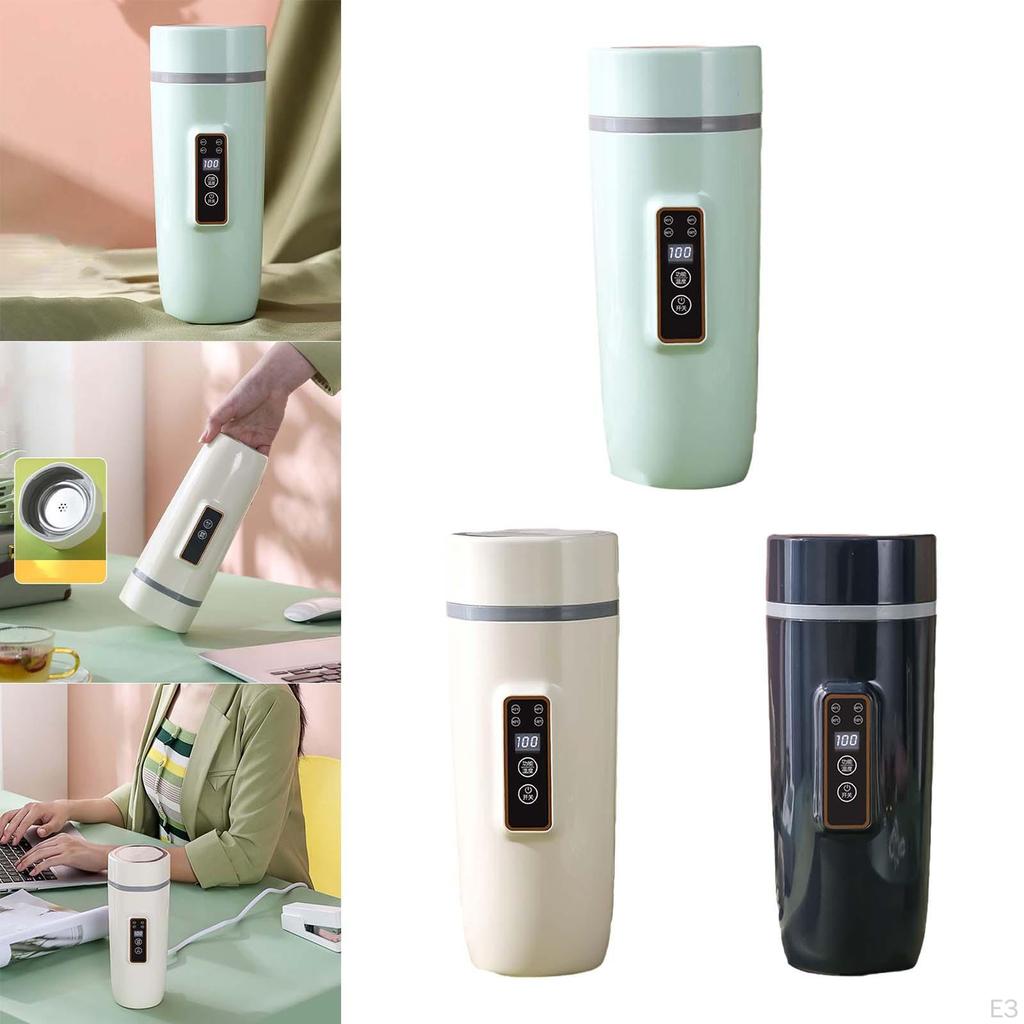 Elektrická ohřívací nádoba Nerezová přenosná konvice pro Office Hotel Travel zelená