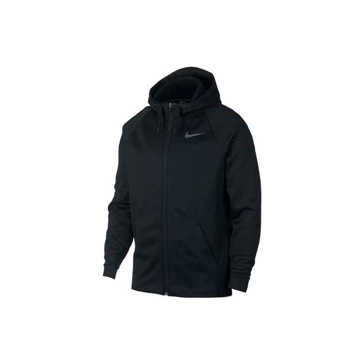 Nike Solid Color Casual Sports Knit Hooded Jacket Black Men s 931997-010 L