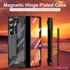 Pentru Samsung Galaxy Z Fold 8 Ultra / 7 6 5 4 3 Carcasă PC Placată cu Protecție Dublă Balama Suport Slot Stilou cu Sticlă Securizată Stilou Stylus