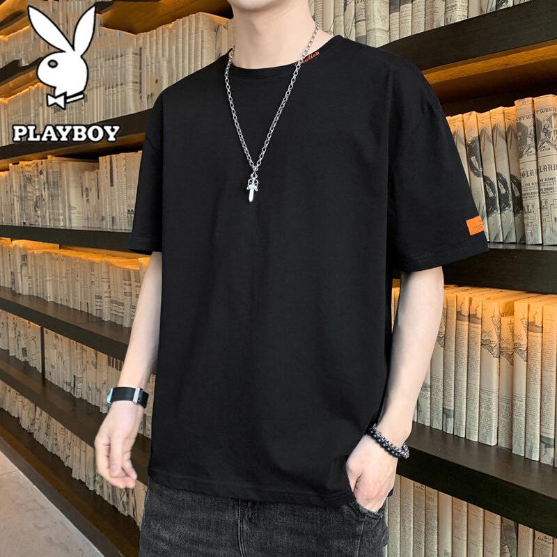 Playboy Men's Pure Cotton Short Sleeve T-Shirt