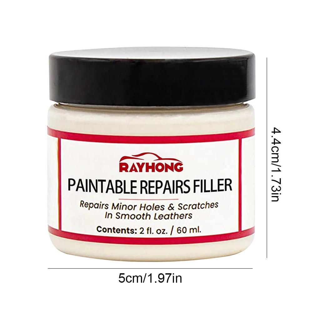 Leather Filling Paste 60ml Natural Leather Filler Repair Compound Leather Restoration Cream For Tears Crack Burns Holes Filler