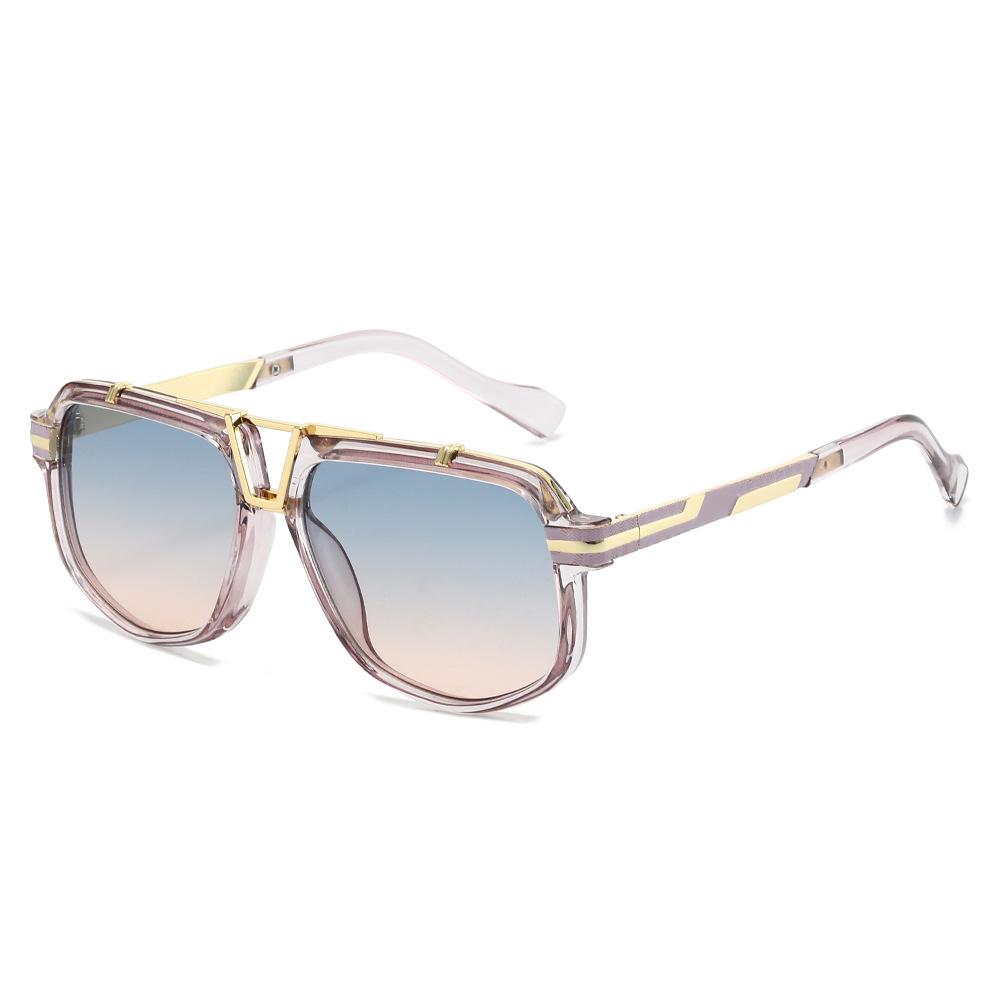 

Women Men Square Sun Glasses Retro Polygon Sunglasses Female Black Vintage Fashion Ladies Sunglasses Double Beam Eyeglasses as picture розовый