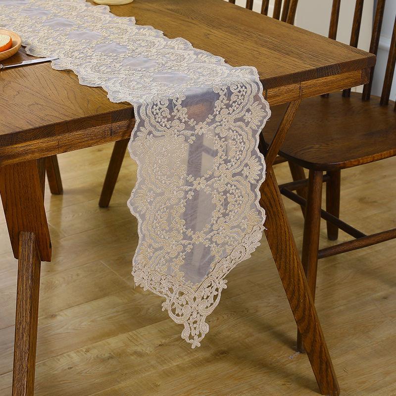 TV Cabinet Dresser European Black Lace Dining Table Table Flag Bucket Cabinet Cover Towel Coffee Table Flag Nordic Tablecloth Luxury