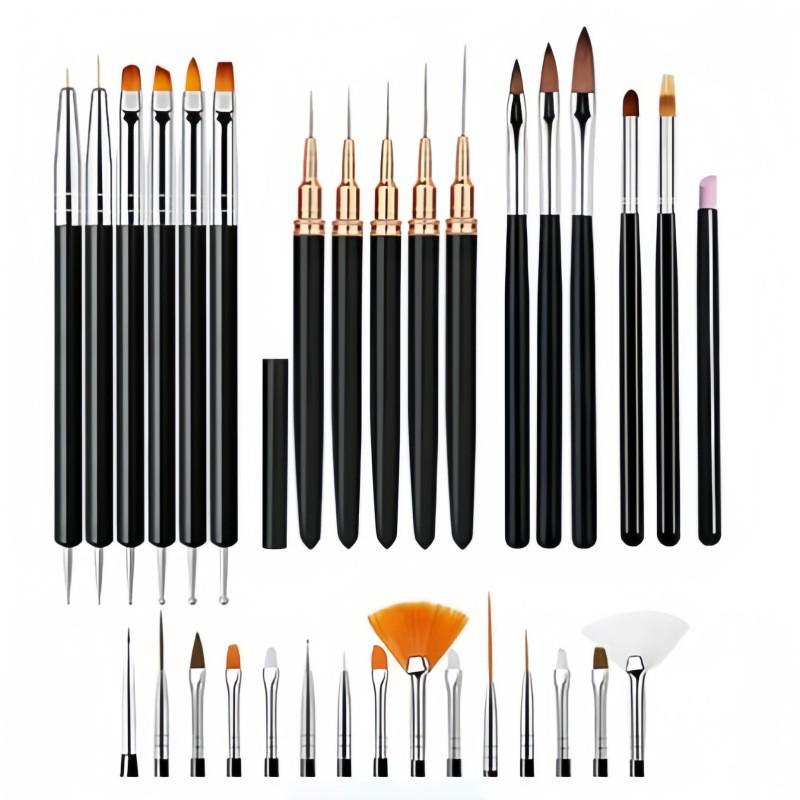 31-Piece and 32-Piece Nail Art Brush Sets - Comprehensive Tool Kit