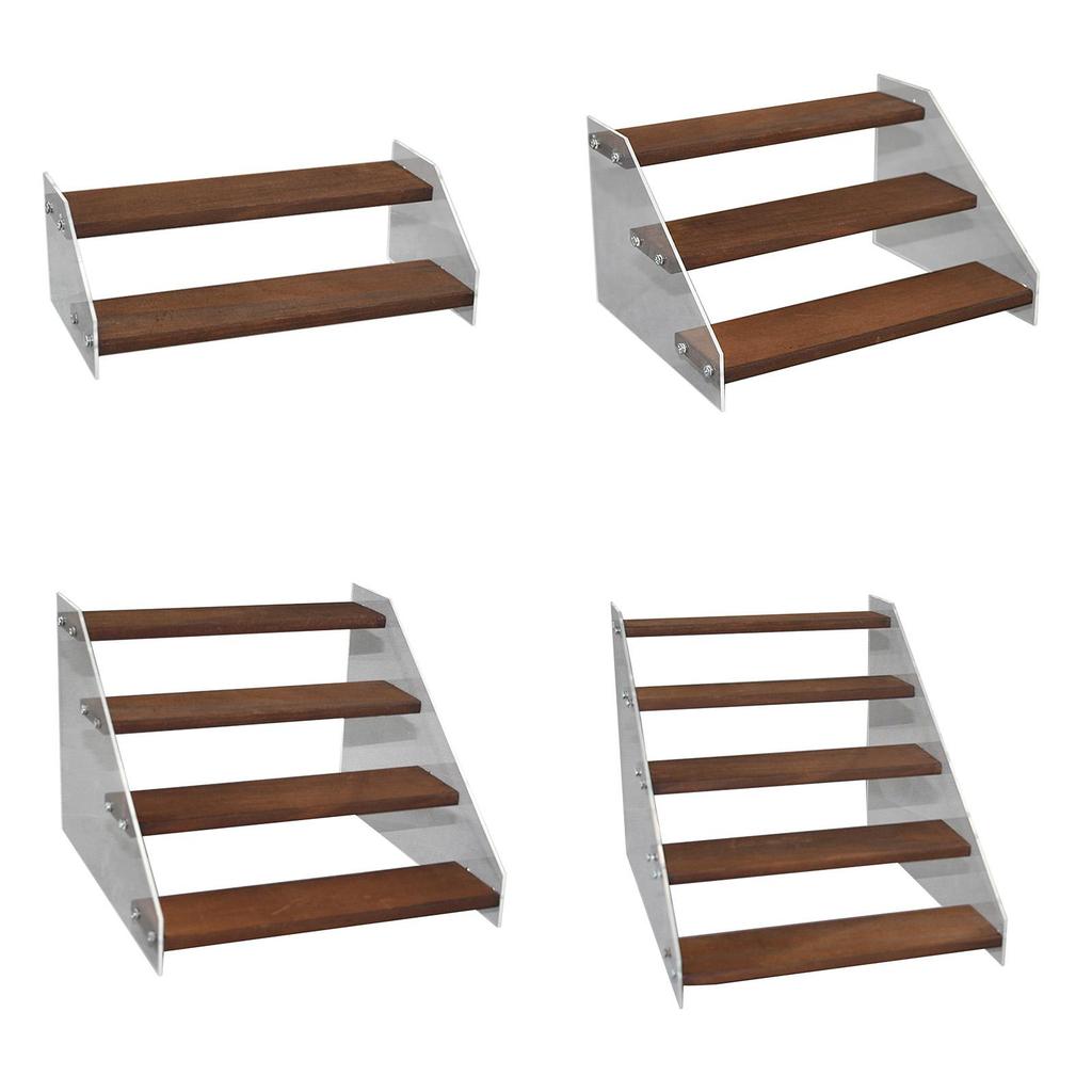 Elegant Wooden Display Rack for Organizing Dessert Jewels and Action Figurines