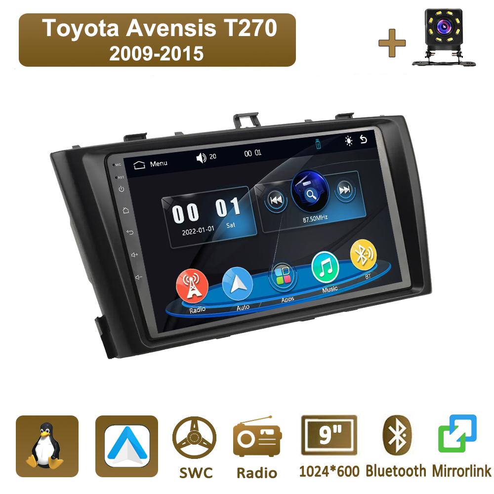 

Icreative Car Radio Multimedia MP5 Player Head Unit Stereo BT For Toyota Avensis T270 2009-2015 чёрный