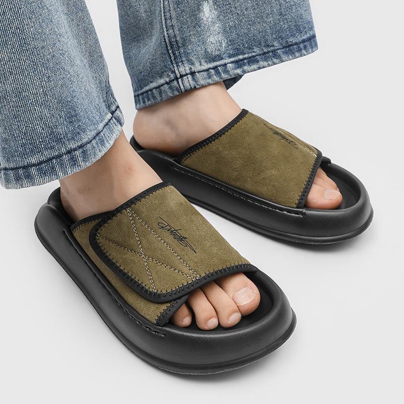 Slippers men's summer thick-soled stepping on shit feeling sports cool slippers outdoor beach casual shoes 471266-J