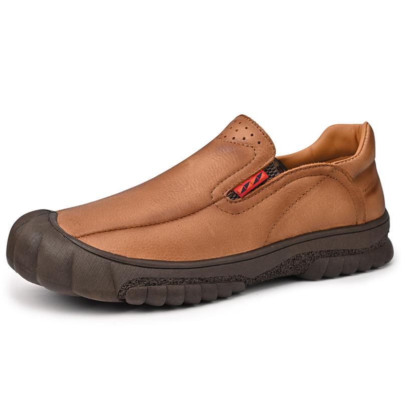 Slip On Outdoor Men'S Loafers Leather Casual Shoes For Men Sneakers Non-Slip Hikking Footwear