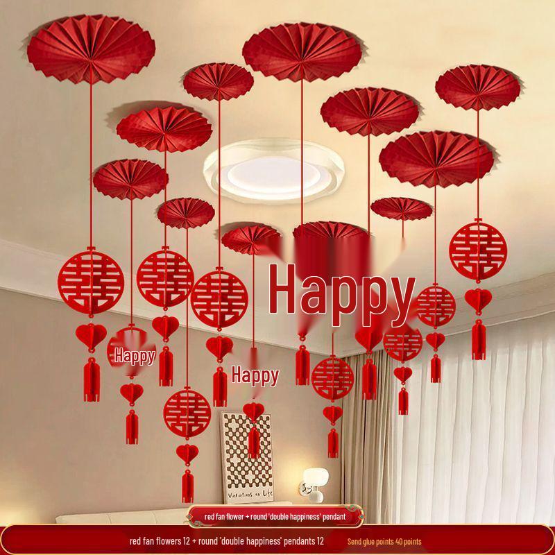 

3D Двусторонний свадебный фонарик Xi в качестве подвесного украшения для потолка нового дома