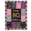 80. Geburtstag Geschenkdecke Druck Weiche und Bequeme Flanelldecke für Sofa Bett Wohnzimmer