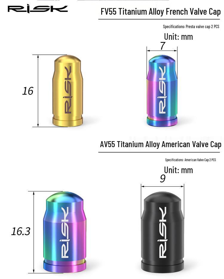 Titanium Alloy Bike Valve Cap for French & American Valves