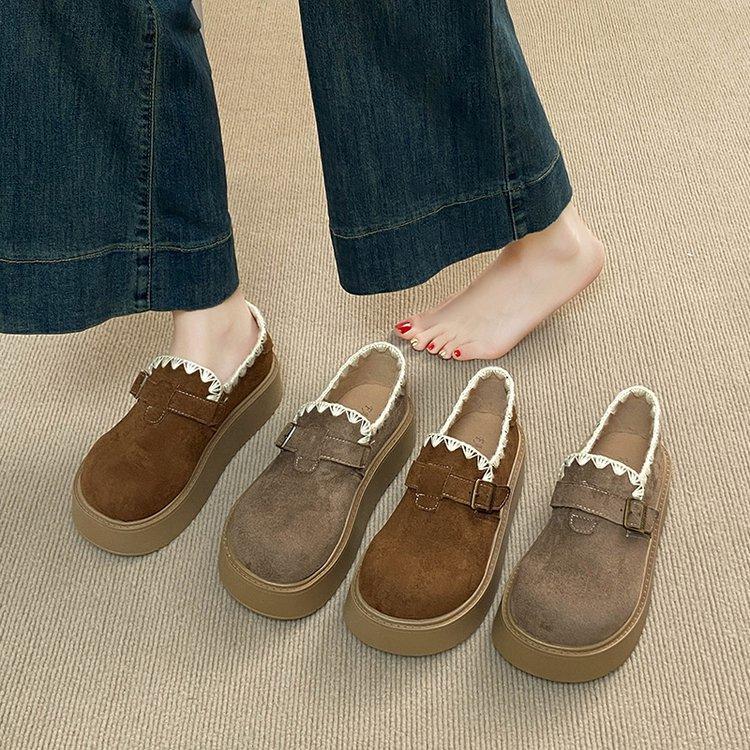 New Canvas Women's Flat Bottom Not Tired Feet Thick Bottom Heightening Non-slip Cushioning Casual Sports Shoes
