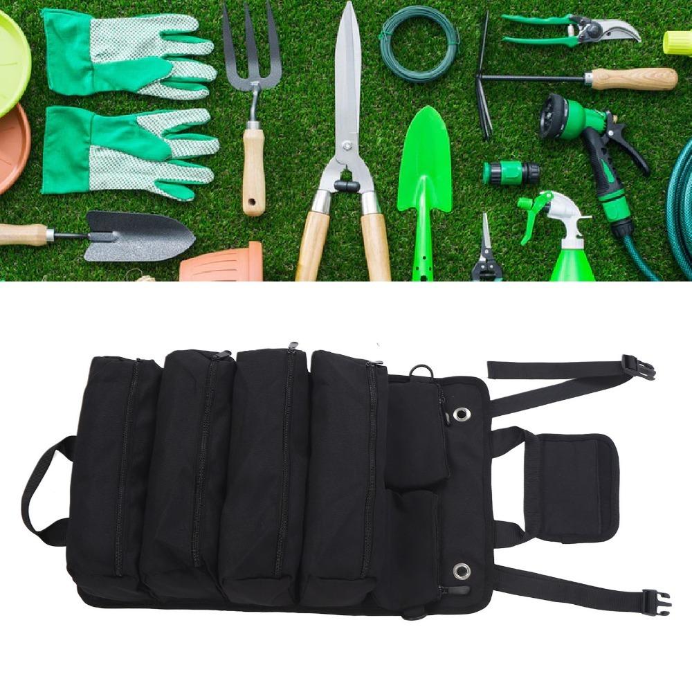 Separate Pockets Roll Up Tool Bag Professional Portable Tool Storage Bag  Gardening