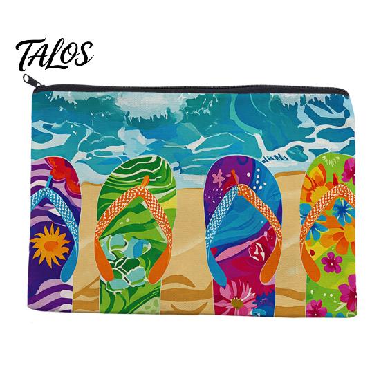 Talos Storage Bag, with Smooth Black Zipper, Large Capacity Thickened Canvas Organizer, for Makeup Stationery Needlework Small Items