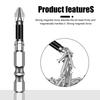 Upgraded Non-slip PH2 Impact Driver Bit Set With Magnetic Phillips Screwdriver Tool Impact Resistance WaterProof Bits 5pcs