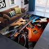 Crossed Guitar Pattern Area Rugs Carpet Machine Washable Living Room Bedroom Nursery Outdoor Patio Garden Yard Home Decor Decor