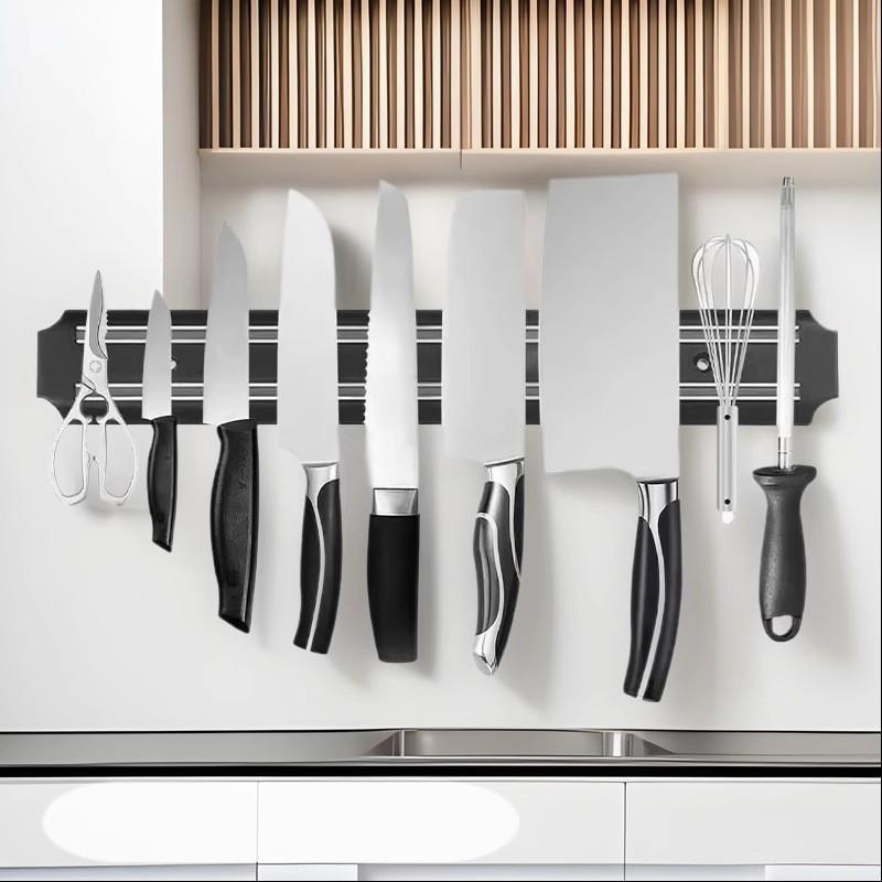 Magnetic Knife Strip Scratch Proof Strong Suction No Drill Easy Install for Home Kitchen Housewarming Gift Cutlery Storage