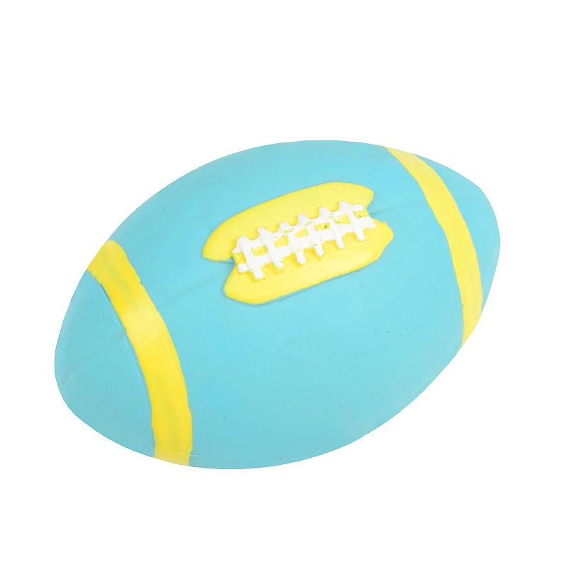Latex Toy Rugby Ball - Interactive Sound-emitting Cartoon-colored Small Dog-shaped Toy Ball