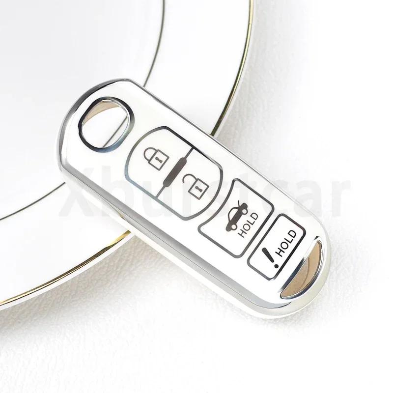 4 Buttons Fit For Mazda 2 3 5 6 7 Cx-3 Cx-4 Cx-5 Cx-7 Cx-9 Axela Atenza Tpu Auto Key Fob Cover Case Housing Protective Remote Auto Accessories