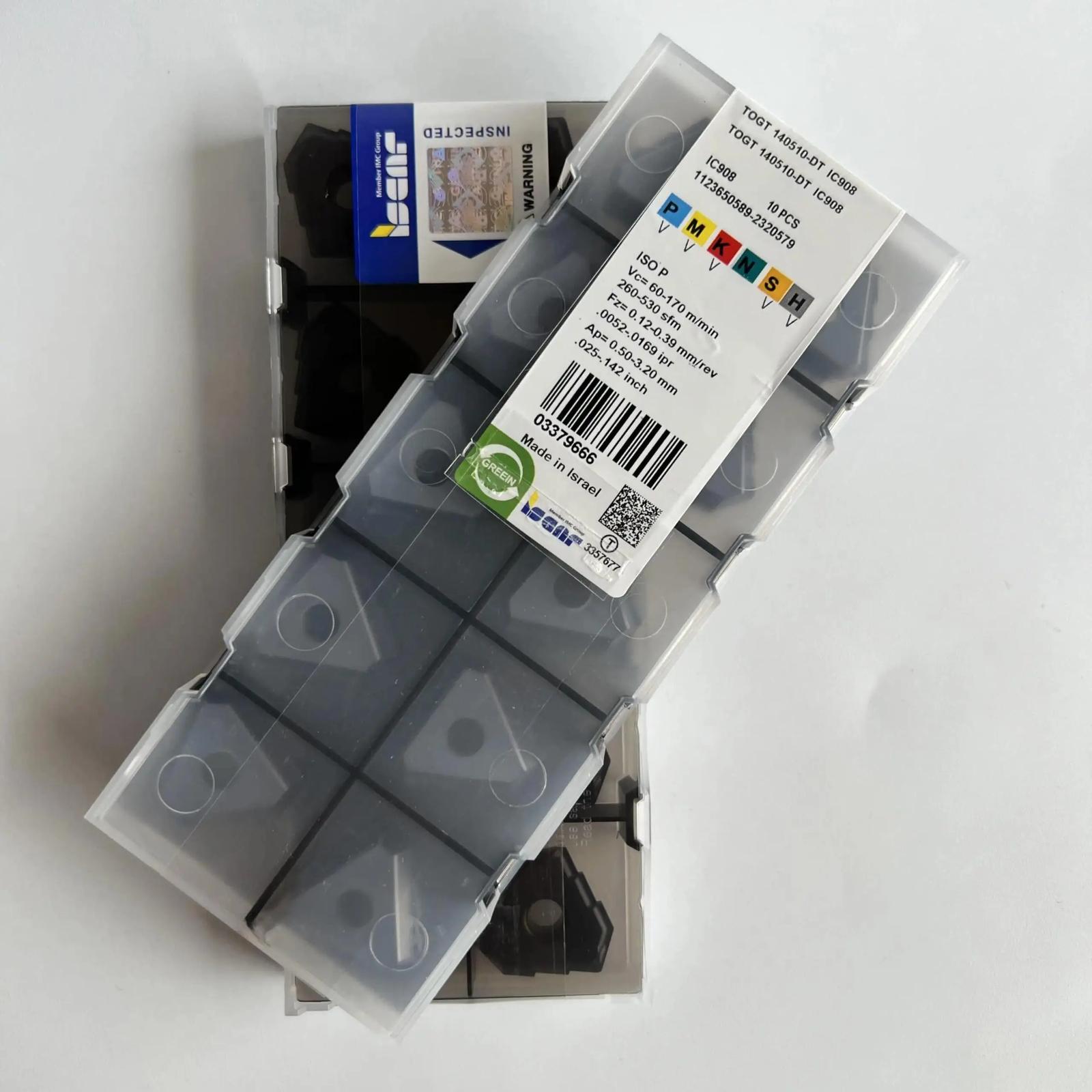 

ISCAR / TOGT140510-DT IC908 /Industrial indexable Carbide Inserts 10 PCS