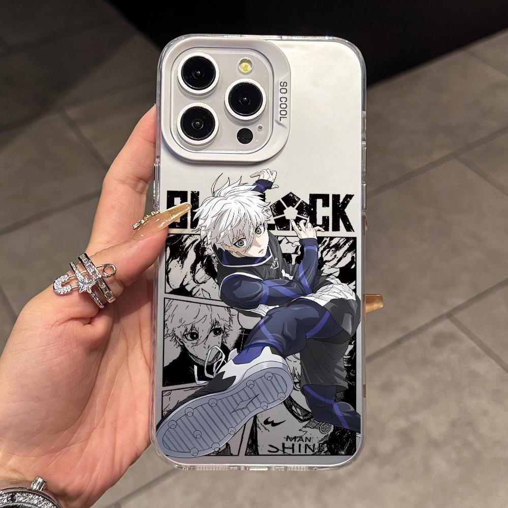 

Blues Locks Yoichies Seishiroes Phone Case for iPhone 17 Air 16 16e 15 14 Plus 13 12 11 Pro Max X Xs XR 8 Colorful Silver Cover iPhone 16e