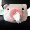 Car Tissue Box New Cute Cartoon Plush Napkin Holder Universal Auto Home Room Paper Case Animal Decoration Bracket Accessories