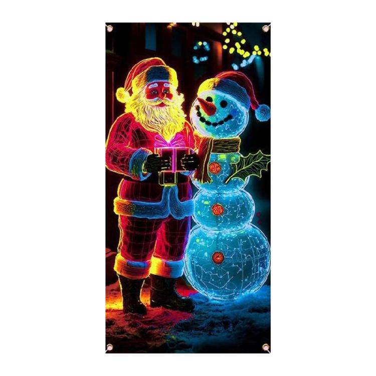 Fluorescent Efficient Door Curtain Christmas Decoration Easy Hanging Design For Indoor Outdoors Celebration