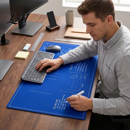 Office Desk Mat, Multifunctional Double-Sided Blueprint Organizer Mat Washable Writing Pad, Solid Color Reusable