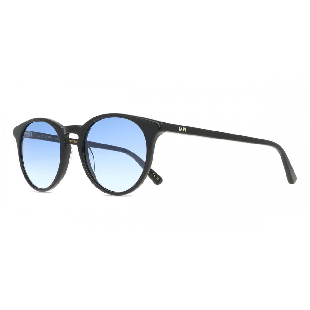 Messy Weekend Nové Unisex sluneční brýle Depp Black Gradient Blue