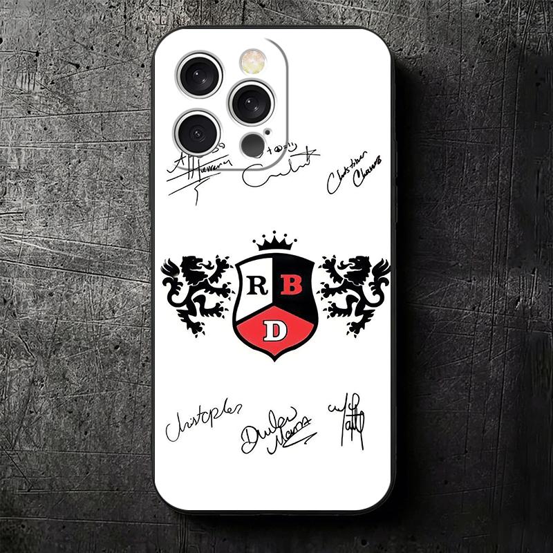 F-Fashion RBD R-Rebelde Soft Phone Case for iPhone 16 16E 17 Air 15 Pro Max 14 Plus 13 Mini 11 12 7 Black Cover Back Shell