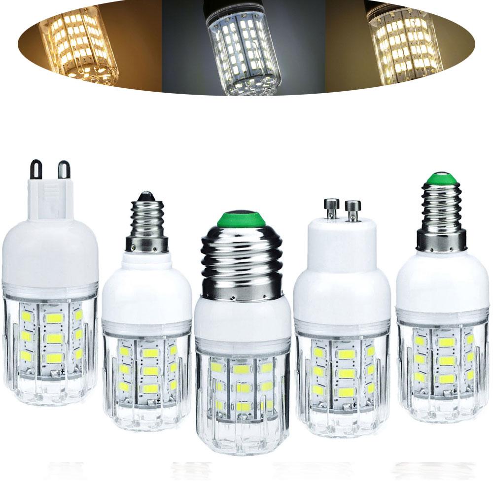 DC 12V 24V E27 G9 GU10 LED Corn Light Bulbs E26 E12 E14 B22 Spotlights 7W 27LEDs Home Bright Table Desk Lamps Indoor Lighting