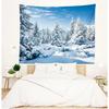 Loccor Winter Snow Forest Tapestry White Alps Mountain Winter Scene Tapestry 80" x 60" Snowy Woodland Landscape Taptries Wall Hanging for Bedroom