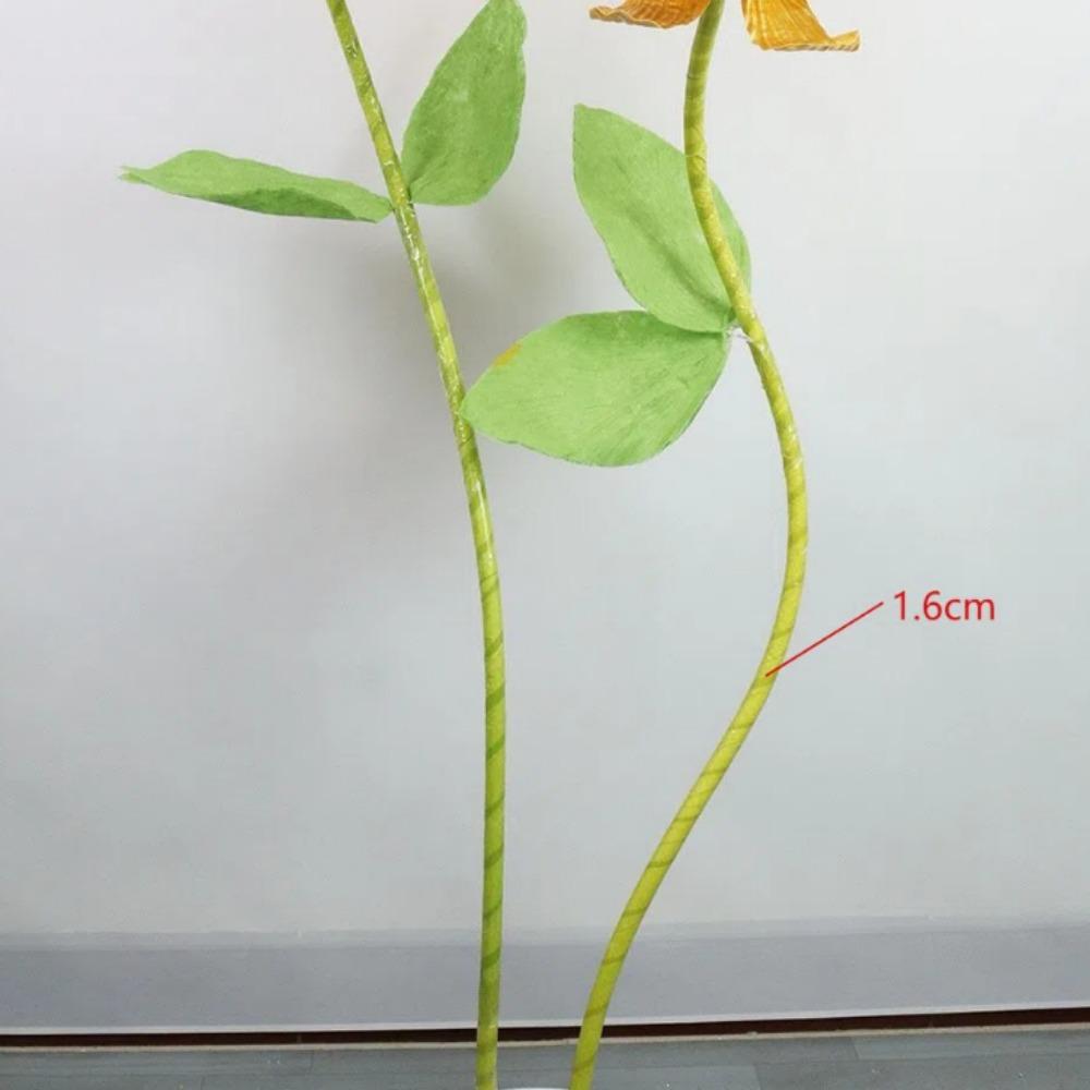 PVC Artificial Flower Stand Pole 1.35m Giant Flores Pole New Green Leaves Flower Stem