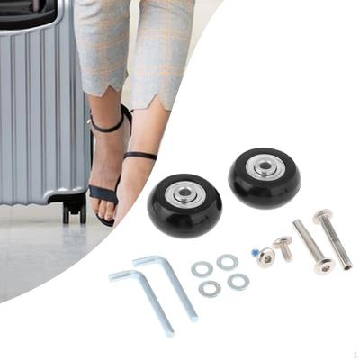 Roues de Valise de Remplacement Ensemble de Bagages 2 Essieux Silencieuses Installation Facile