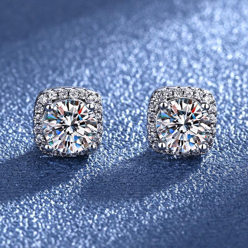 Boucles d'oreilles élégantes en zircon: Carré Diamant Incrusté pour Femme, Mode Coréenne Polyvalente