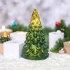 Glass Christmas Tree Ornament with Timer LED Glow Battery Operated Holiday Ambiance Light Seasonal Home Decor