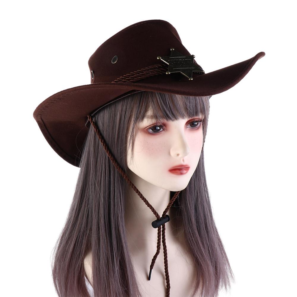 Cycling Caps Climbing Hats Wide Brim Star Travel Sunscreen Caps Western Cowboy Hats Summer Sun Hats