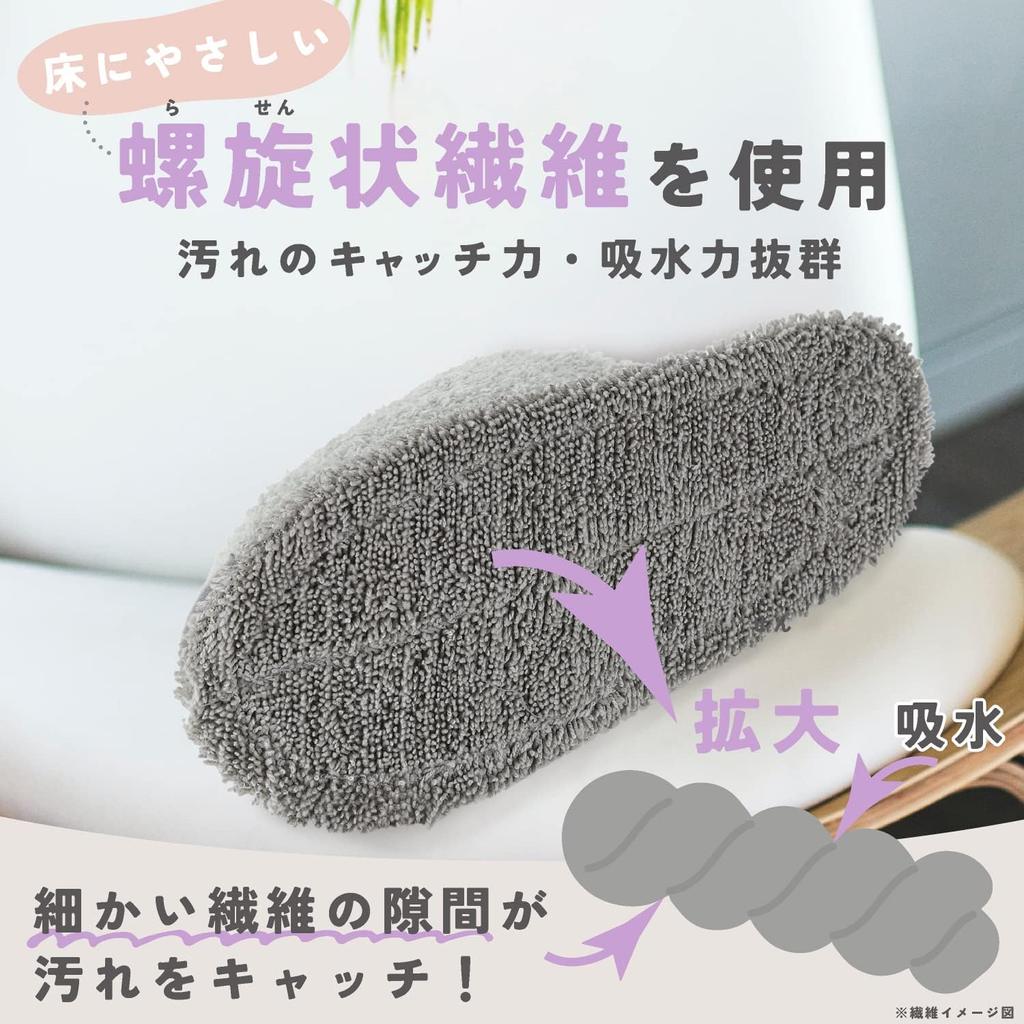 Room Shoes Mop Slippers Cleaning Slippers Slippers Cleaning Cleaning Slippers Washable Size Brown with [Kind Slipper] (L Heels)