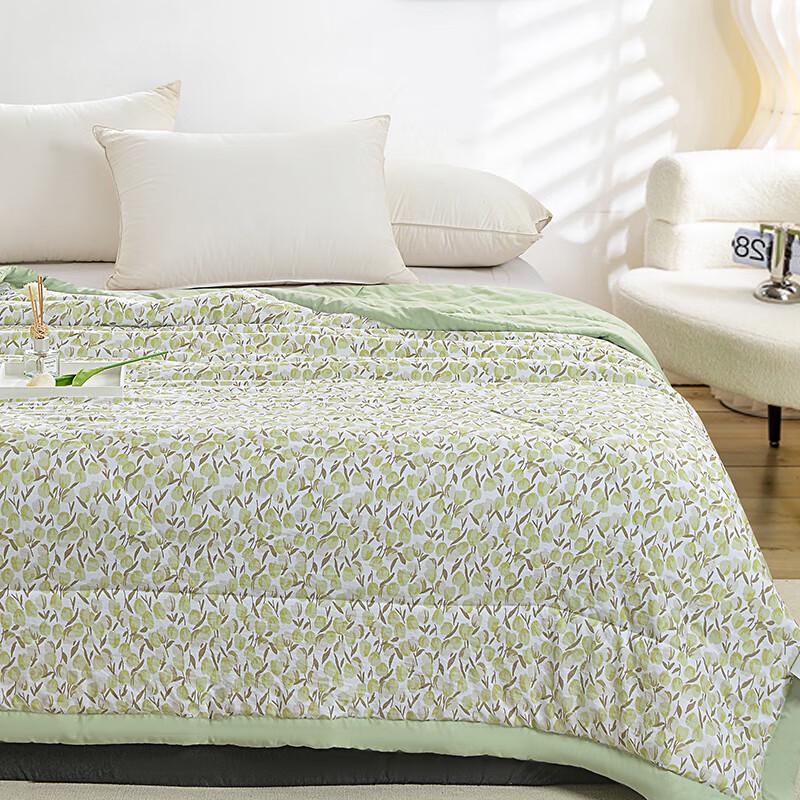 Jieliya Green Cherry Mint Antibacterial Summer Quilt