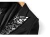 2025 Autumn New V-neck Black Blazer with Heavy Beading and Waist-Cinching Design