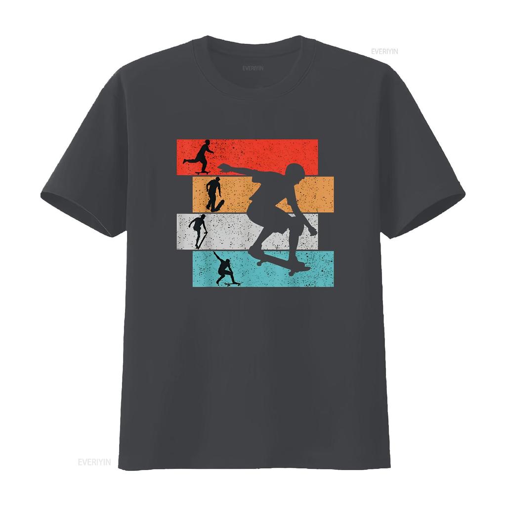 Skater Skateboarder Retro Skateboard Boys Girls Youth T Shirt Black Large vintage Washed Stretched Slightly Stylish