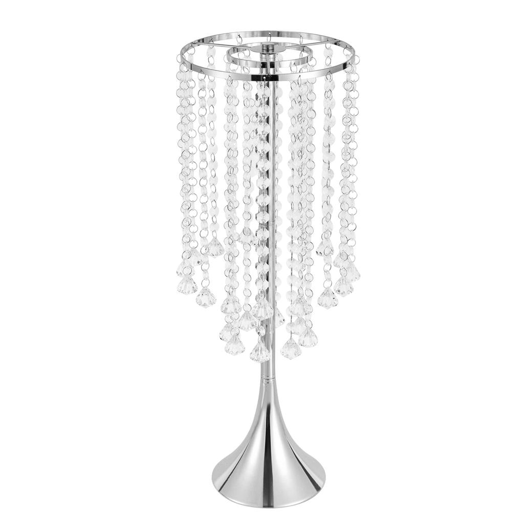 Luxurious Acrylic Crysta(21.9"/55.6cm H) 10Pcs Flower Stand Wedding Centerpieces on Floor, Tall Metal Flower Arrangement Stand