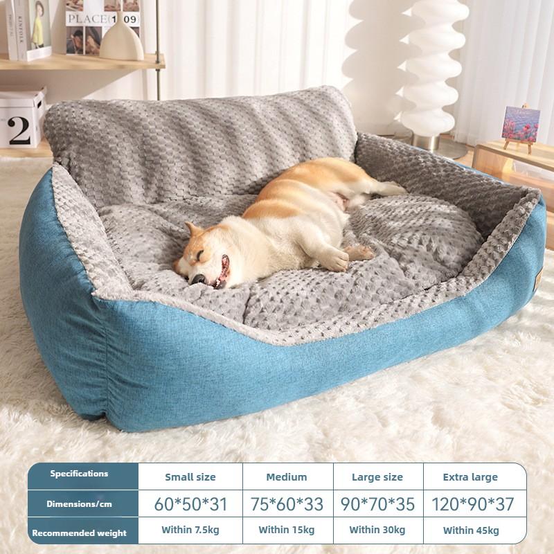 

Large Dog Bed Sofa Thickened Extra Large Pet Mat Warm and Moisture-proof Puppy Cushion Plush Soft Comfortable Cat Supplies S