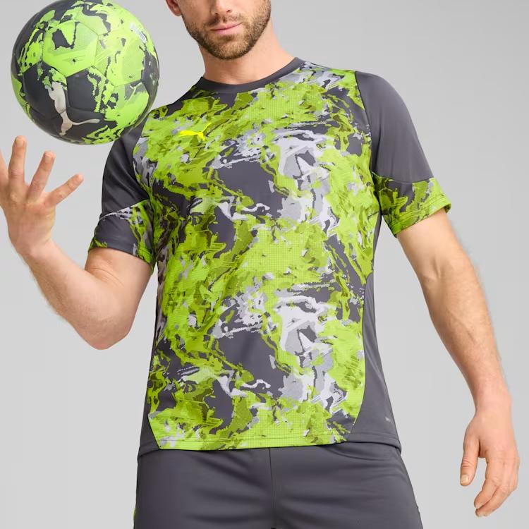 Puma Individual Cup Dry Cell Slim Fit Stylish Sweat Absorbing Short Sleeve Football Shirt Men Tops Galaxy-Gray 659893-08